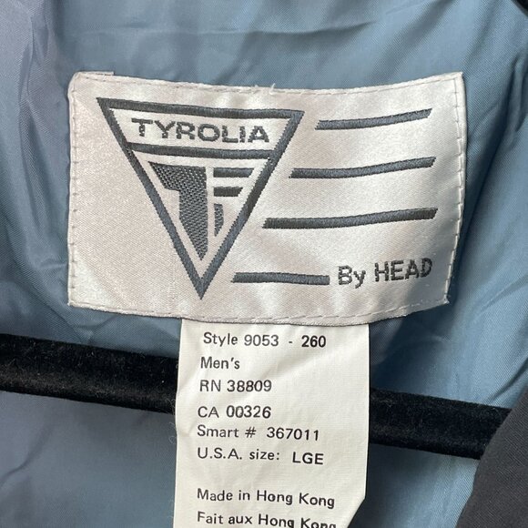 Vintage Tyrolia By Head Mens Large Ski Snowsuit Gray Black Yellow One Piece Suit - Picture 3 of 11